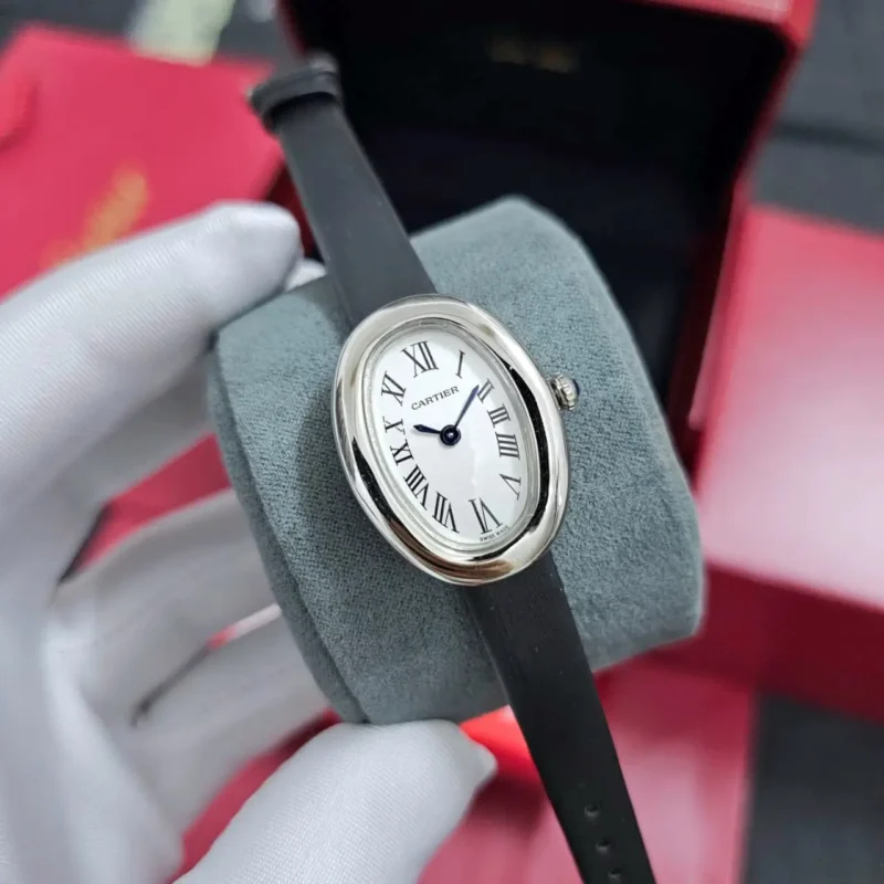 ساعة كارتير جلد اسود نسائي