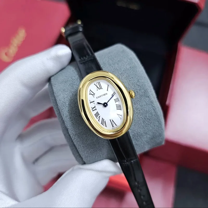 ساعه كارتير ميني جلد نسائي