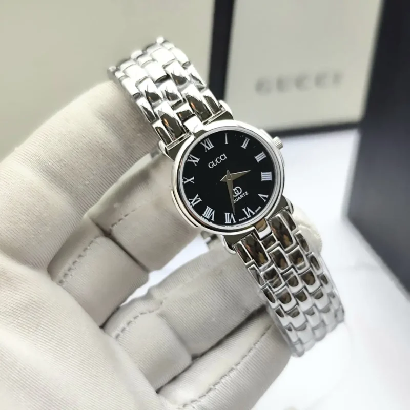 ساعه نسائي فضي