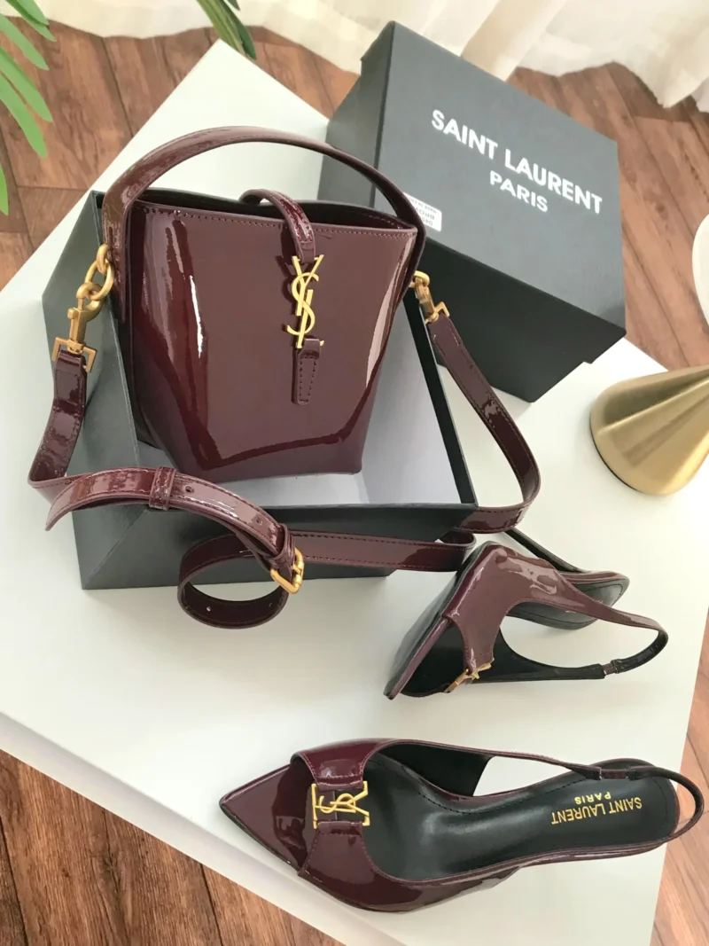 طقم سان لوران شنطة وكعب