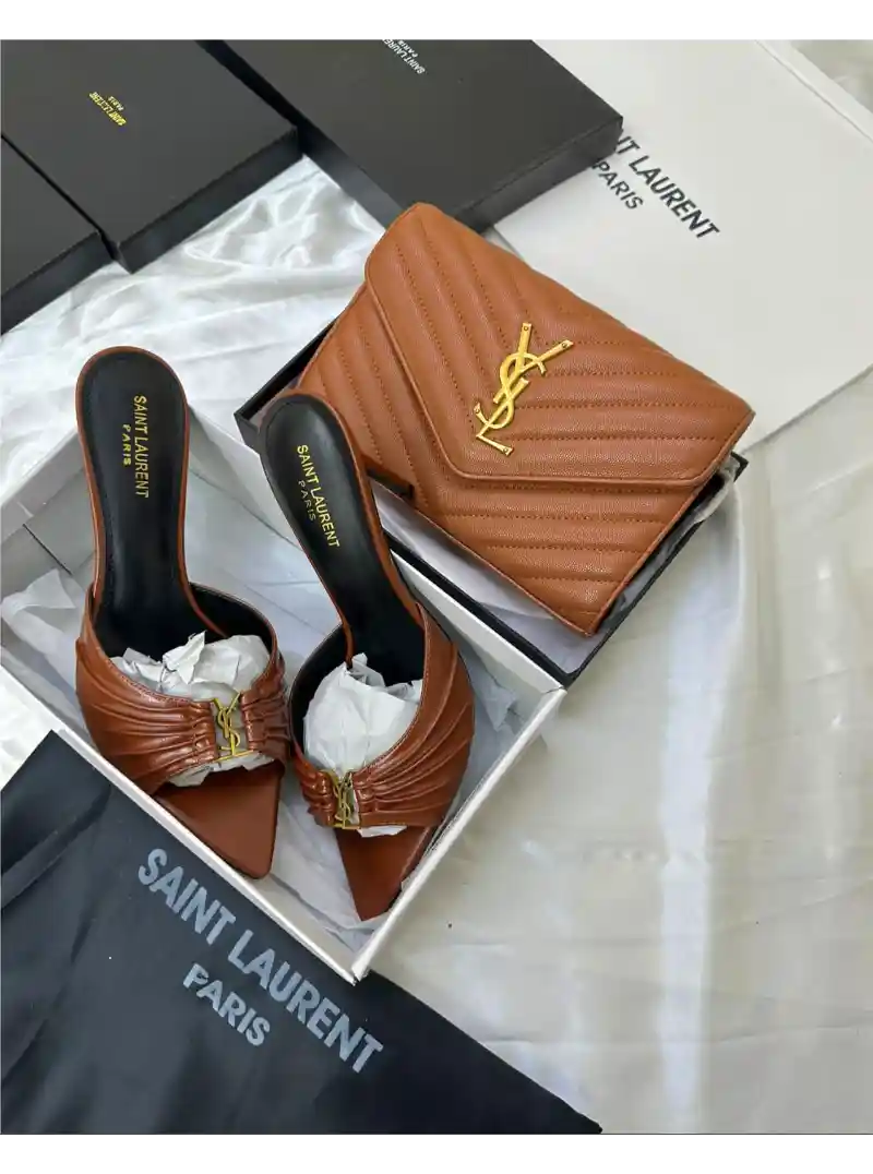 شنطه مع كعب طقم ايف سان لوران