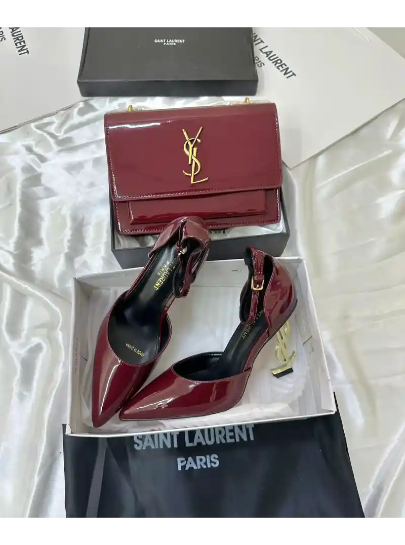 طقم شنطه وكعب عنابي