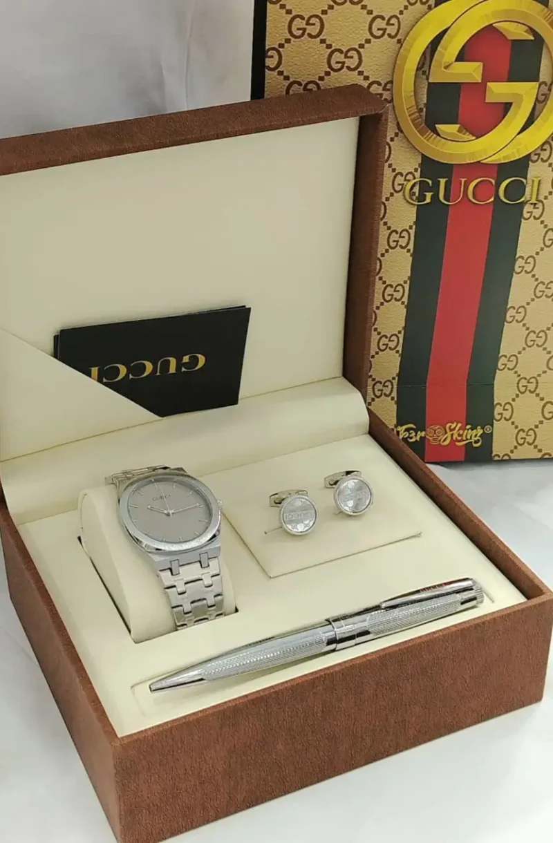 ساعة وقلم وكبك قوتشي