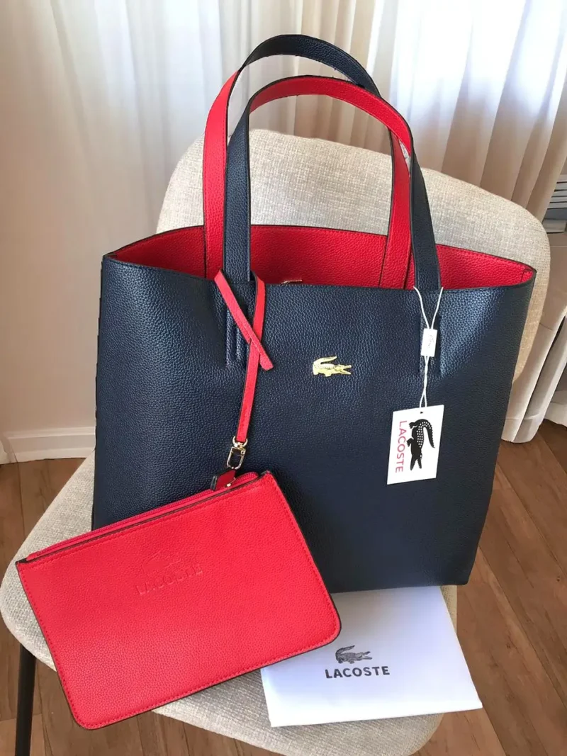 شنطه لاكوست وجهين دبل فيس