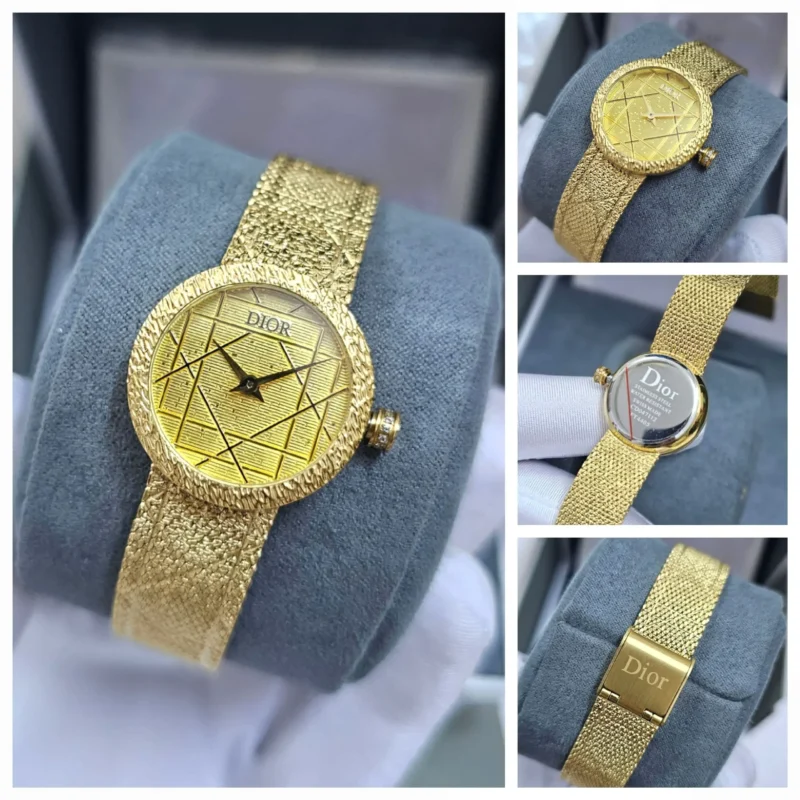 ساعه ديور ذهبيه