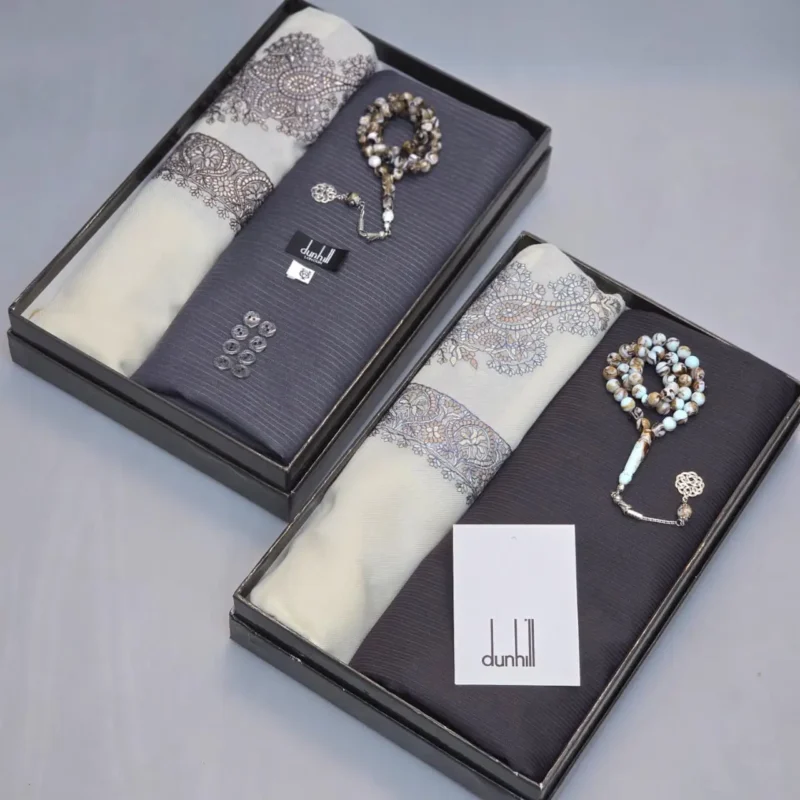 اطقم شتويه اقمشه رجاليه مع غتر كشميري