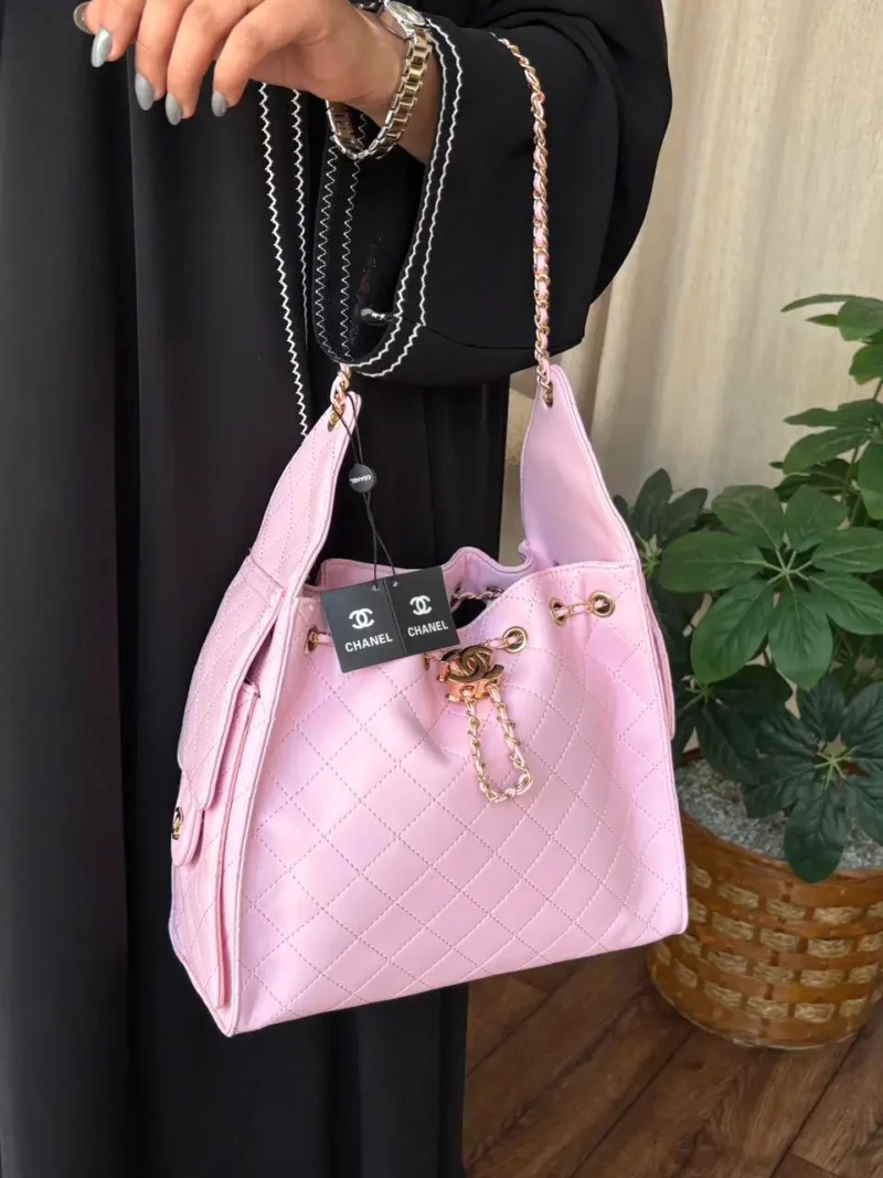 شنطه شانيل كتف ورديه