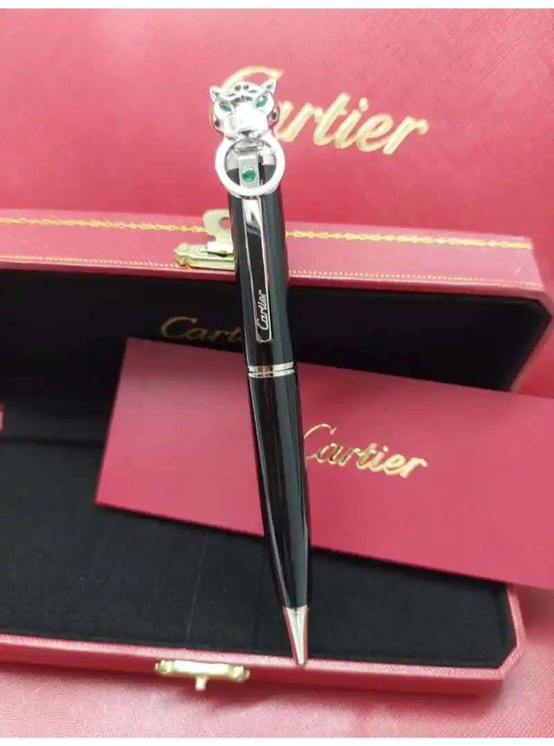 قلم كارتير بانثر اسود وفضي