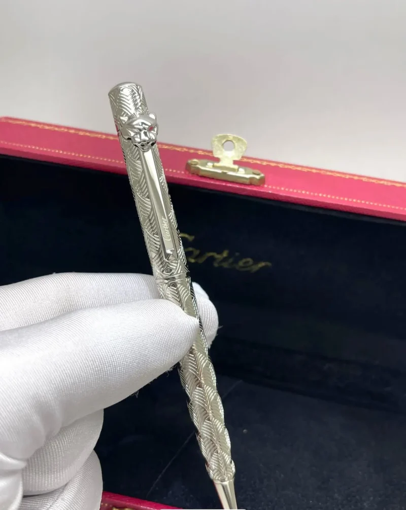 قلم كارتير بانثر فضي