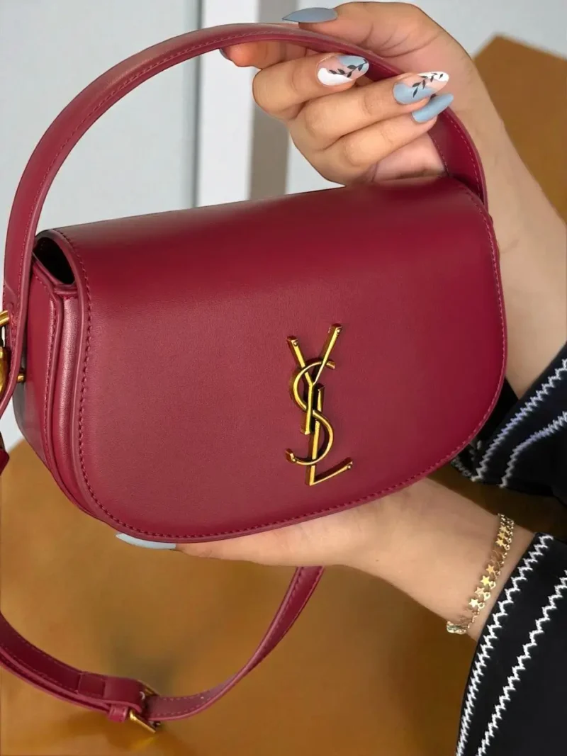 شنطة سان لوران حمراء ميني