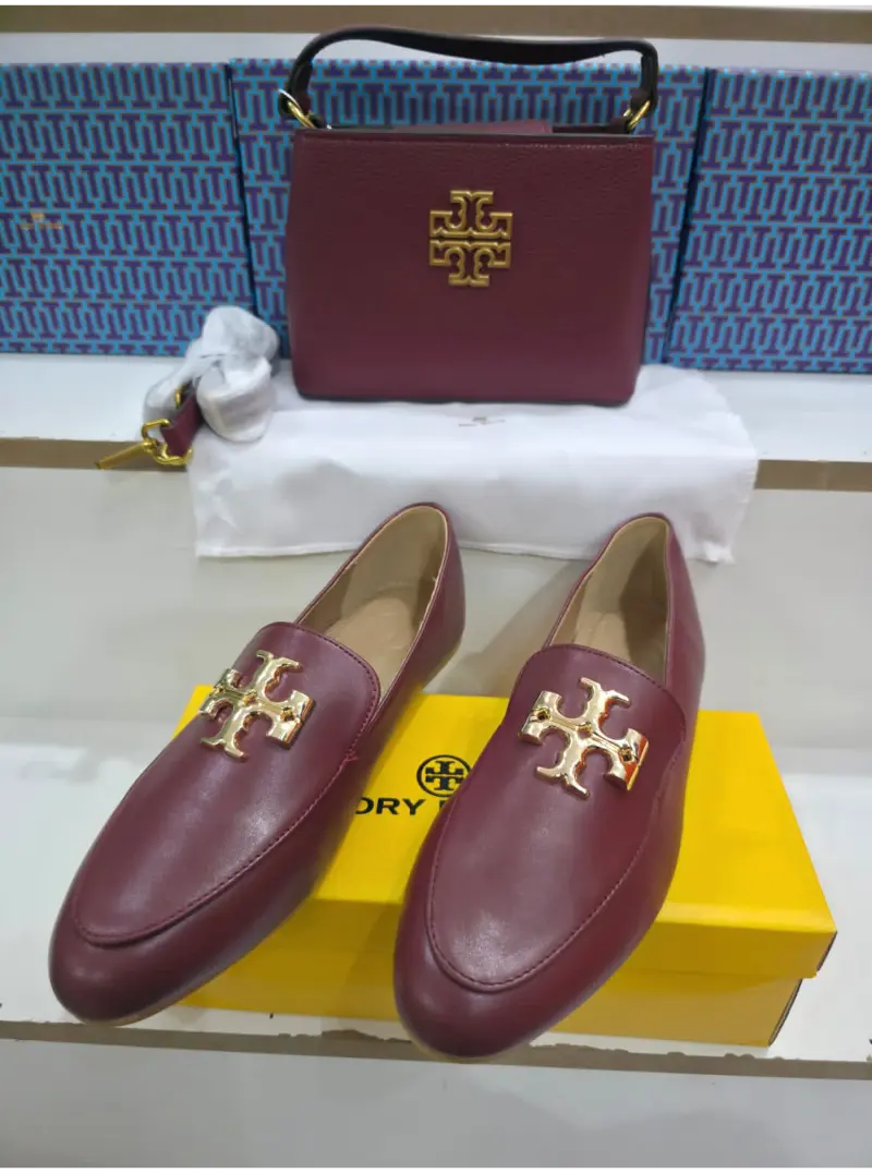 طقم جزمه وشنطه عنابي