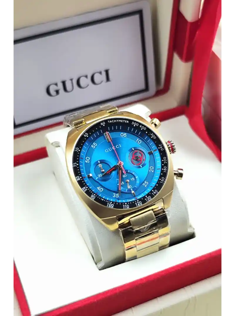 ساعه جوتشي ذهبيه رجاليه