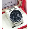 ساعه غوتشي رجاليه فضيه