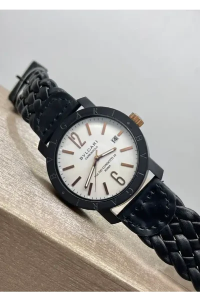 ساعه كاربون بولغاري جولد رجالي