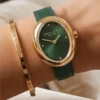 ساعة كوتش جلد اخضر